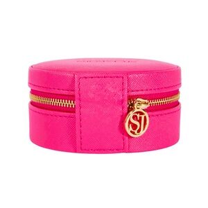 Round travel jewelry box. NWOB.  Travel safe with valuables!